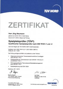 Gärten von Eckhardt Spielplatzprüfung