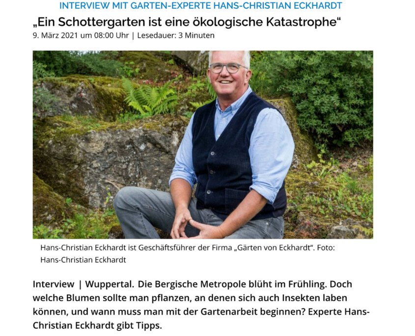 „Ein Schottergarten ist eine ökologische Katastrophe“