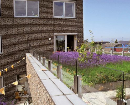 Dachterrasse mit Lavendel